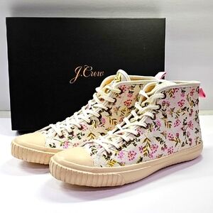 J. Crew Women's WhispFloral High-Top Vulcanized Sneakers